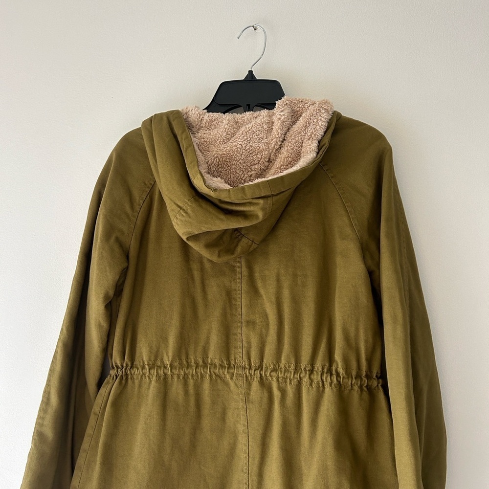 Olive Hooded Parka Jacket - Picture 8 of 12